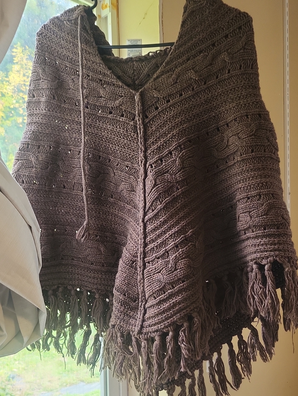 Womens Crochet poncho.